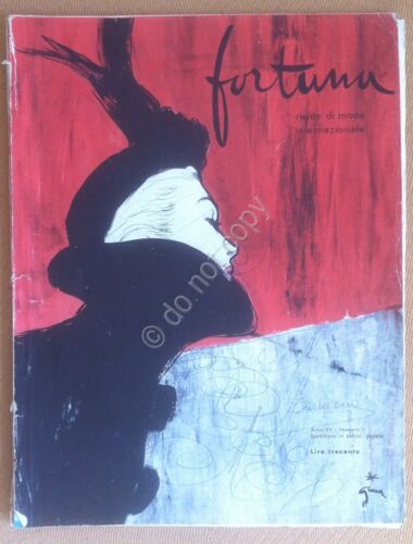 Fortuna Rivista Moda Magazine N.1 Novembre/Dicembre1947 Illustrata Gruau