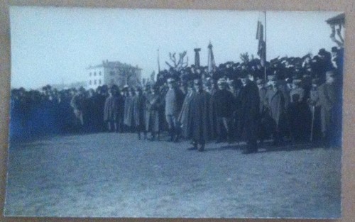 Fotografia Cartolina - Gruppo di militari italiani - 1916