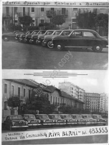 Fotografia Milano Garage Riva Berni Via Cavalcabò auto d'epoca
