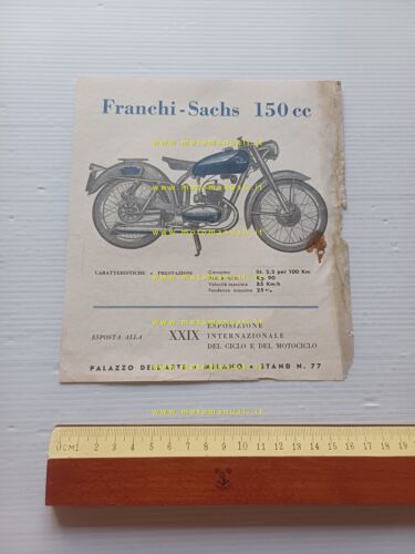 Franchi-Sachs 150 1952 depliant italiano originale