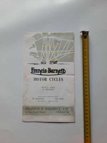 Francis Barnett catalogo produzione motociclette 1926 depliant INGLESE originale