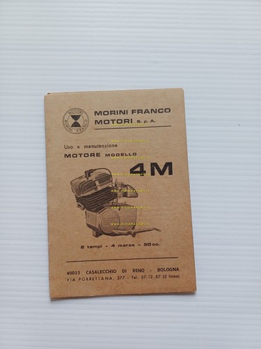 FRANCO MORINI MOTORE 48 4M 1974 manuale uso italiano originale