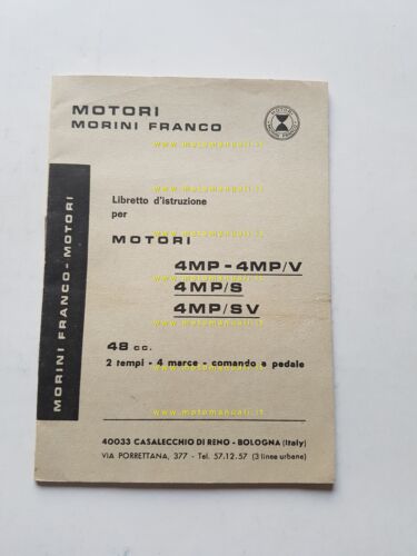 Franco Morini motore 50 4 MP-MP.V-MP.S-MP.SV 1968 manuale uso libretto …