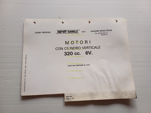 Garelli 320 Trial 6V 1985 catalogo ricambi MOTORE originale