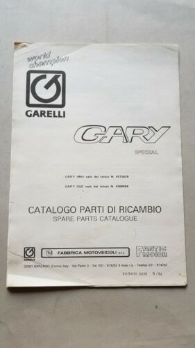 GARELLI 50 GARY Special 1992 catalogo ricambi originale spare parts …