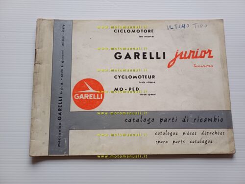 GARELLI 50 Junior Turismo 1962 catalogo ricambi originale spare parts …