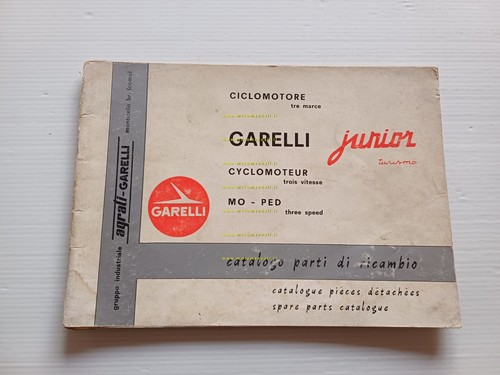 Garelli 50 Junior Turismo 1968 catalogo ricambi ORIGINALE spare parts …