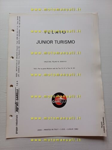 Garelli 50 Junior Turismo 1982 catalogo ricambi TELAIO originale FRAME