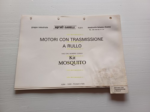 GARELLI 50 MOSQUITO KIT 1984 catalogo ricambi MOTORE originale