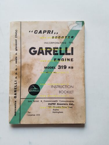 Garelli 50 motore 319 RB per Capri scooter manuale uso …