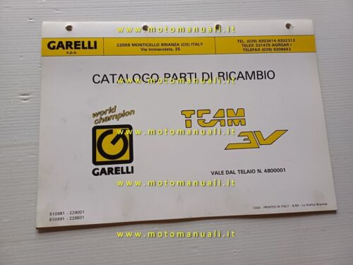 Garelli 50 Team 3V 1989 catalogo ricambi originale