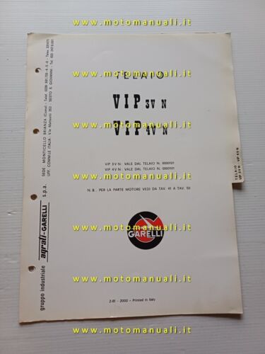 Garelli 50 VIP 3V-4V N 1981 catalogo ricambi TELAIO originale …