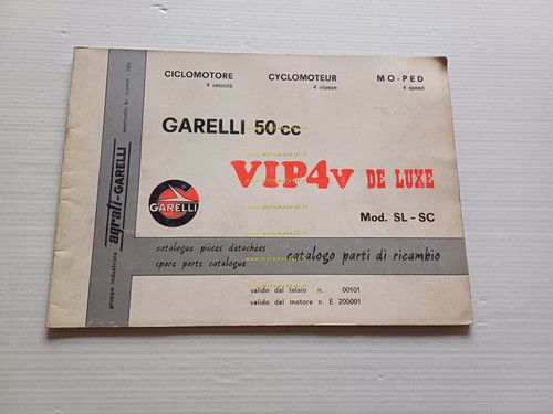 GARELLI 50 VIP 4V De Luxe 1979 catalogo ricambi originale
