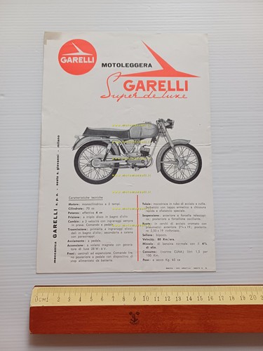 Garelli 70 Super Deluxe - 70 Turismo depliant ITALIANO originale