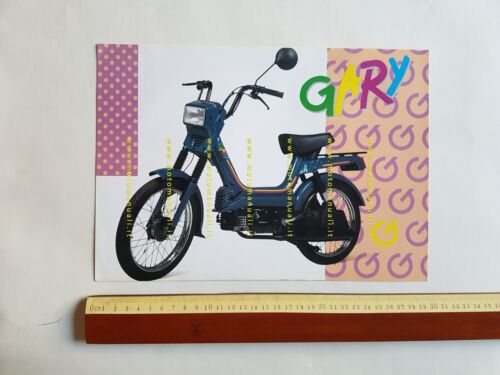 Garelli Gary 50 ciclomotore anni 90 depliant originale brochure epoca