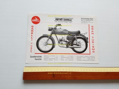 Garelli Gran Turismo 50 1973 depliant originale brochure