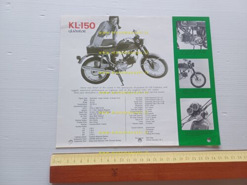 Garelli KL 150 Gladiator anni 60 depliant USA originale