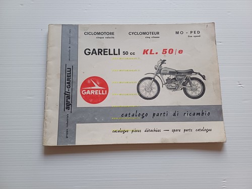 Garelli KL 50 E 1973 catalogo ricambi originale