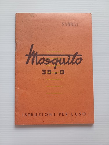 Garelli Mosquito 38 B 1955 manuale uso manutenzione libretto originale