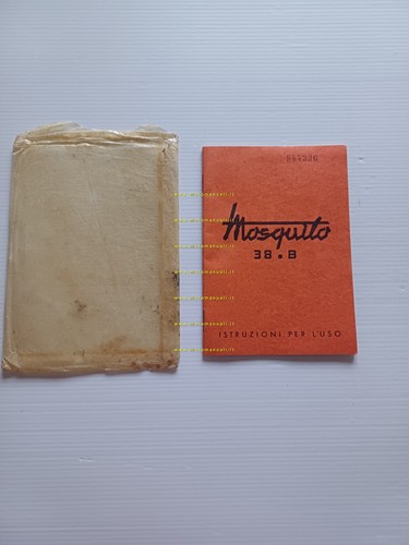 Garelli Mosquito 38 B Velomosquito 1955 manuale uso manutenzione originale