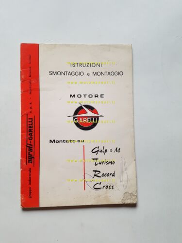 Garelli motore 50 Gulp 3M-Record-Cross-Turismo 1970 manuale officina originale