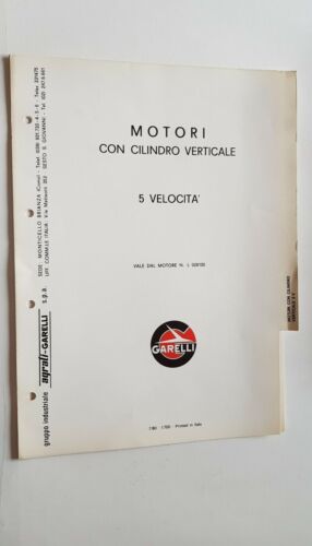 Garelli MOTORI 50 5 V 1980 catalogo ricambi ORIGINALE spare …