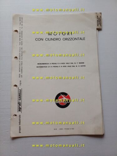 Garelli MOTORI 50 Cilindro Orizzontale 1-2 V 1981 catalogo ricambi …