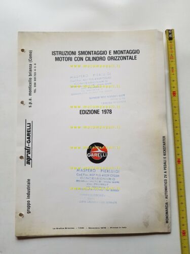 Garelli motori 50 cilindro orizzontale 1978 manuale officina shop manual