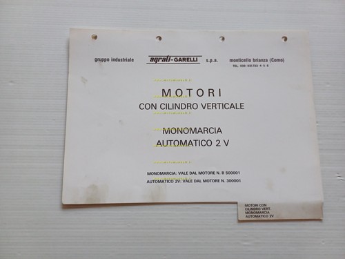 Garelli MOTORI 50 Cilindro Verticale1-2 V anni 80 catalogo ricambi …