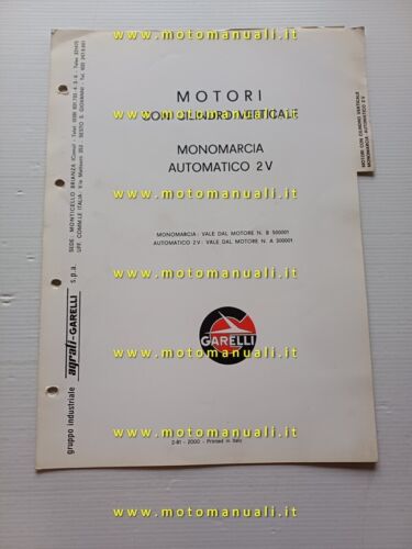 Garelli MOTORI 50 Monomarcia -2V 1981 catalogo ricambi originale