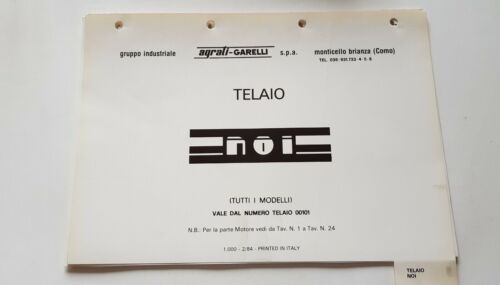 Garelli NOI 50 modelli 1984 catalogo ricambi TELAIO ORIGINALE parts …