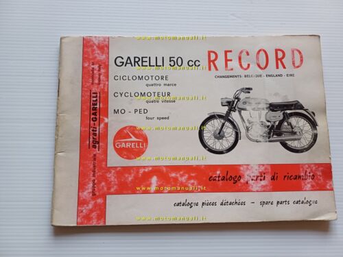 Garelli RECORD 49 4V 1970 catalogo ricambi originale spare parts …