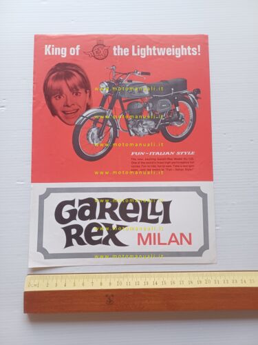 Garelli REX KL 125 anni 60 depliant USA originale