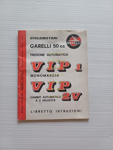 Garelli VIP 1-2V 50 1978 manuale uso manutenzione libretto istruzioni …