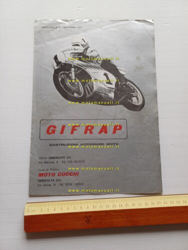 GIFRAP depliant accessori parti speciali moto anni 70-80 originale