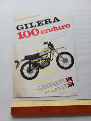Gilera 100 Enduro 1974 depliant italiano originale