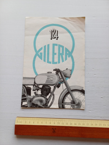 Gilera 124 1964 depliant TESTO INGLESE originale