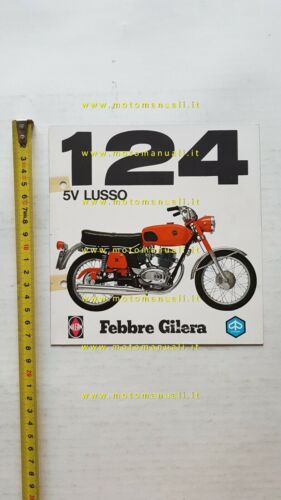 Gilera 124 5V Lusso 1971 depliant italiano moto originale