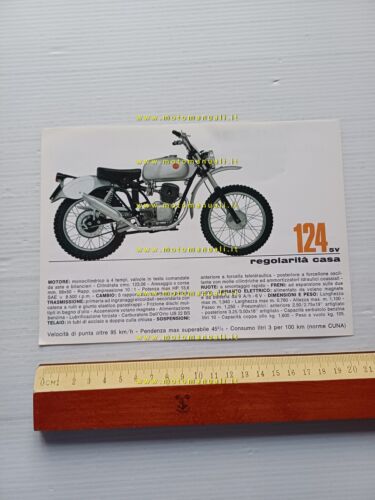 Gilera 124 5V Regolarit Casa 1970 depliant italiano moto originale