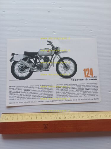 Gilera 124 5V Regolarit Casa 1970 depliant italiano moto originale