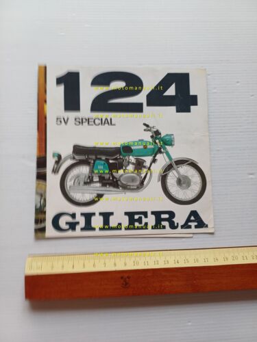 Gilera 124 5V Special 1972 depliant italiano originale