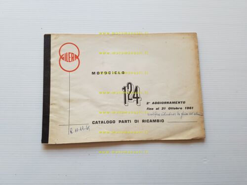 Gilera 124 catalogo ricambi 2o aggiornamento 1961 originale