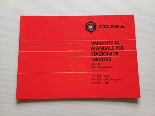 Gilera 125-200 Arizona - RX - RV 1985 varianti manuale …