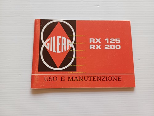 Gilera 125-200 RX 1985 manuale uso manutenzione libretto istruzioni italiano