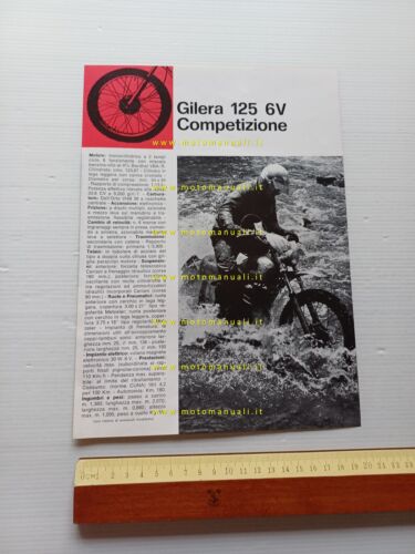 Gilera 125 6v Competizione Cross-Regolarità 1974 depliant italiano originale