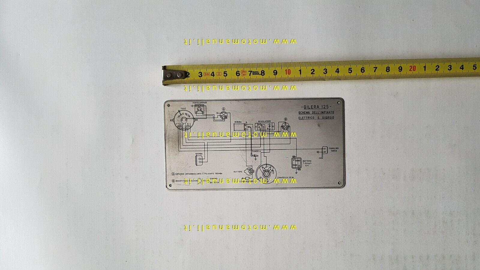 Gilera 125 anni 50 schema impianto elettrico S. Giorgio su …