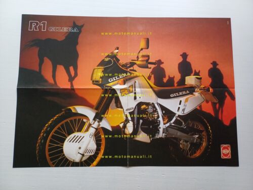 Gilera 125 R1 + produzione 1988 depliant poster italiano originale