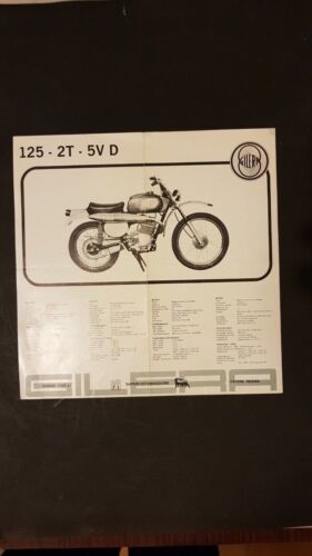 Gilera 125 Regolarità 5V 2 Tempi 1969 prototipo depliant moto …