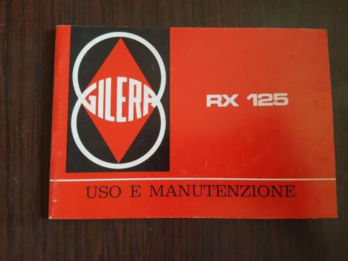Gilera 125 RX 1984 manuale uso originale moto owner's manual