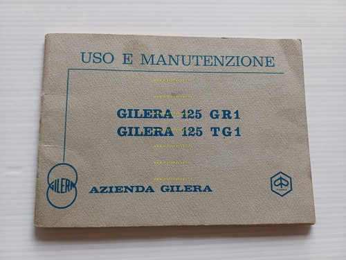 Gilera 125 TG1 - GR1 1977 manuale uso manutenzione libretto …
